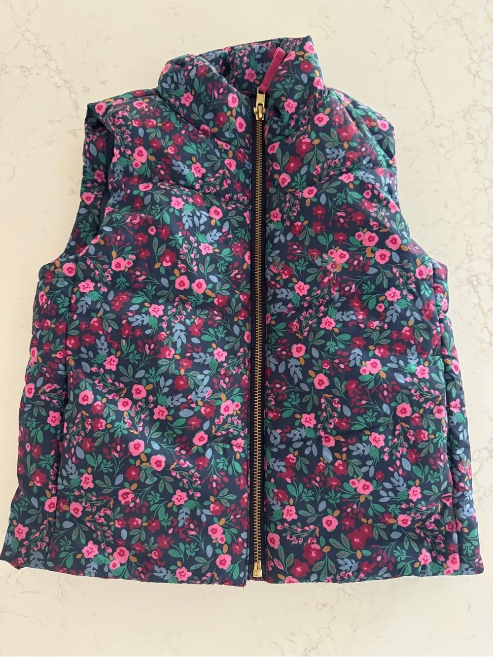 Crewcuts Kids Floral Puffer Vest